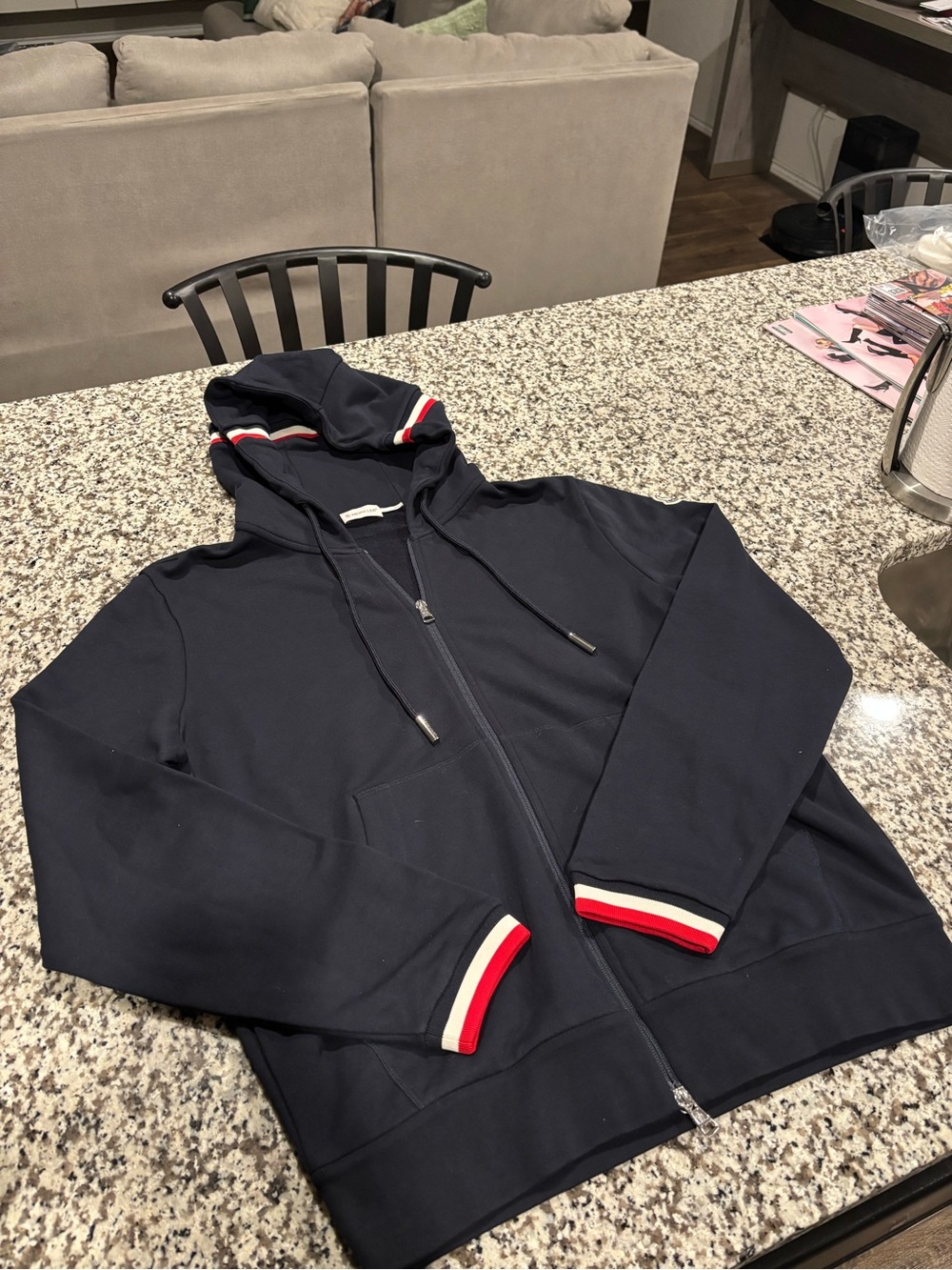 Moncler Tracksuit/Jumpsuit Set | Navy Blue/Red/White | XL and L - Picture 3 of 13